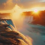 La vue des grandioses chutes du Niagara