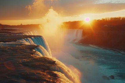 La vue des grandioses chutes du Niagara